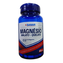 Magnésio Quelado - Malato SANAR com 60 cápsulas - Farmácia Mottin